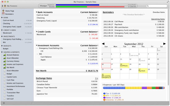 personal and business finance software for mac